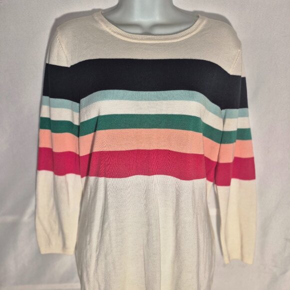 VAN HEUSEN stylish Knit sweater, colorful stripes in size Medium - Picture 4 of 12